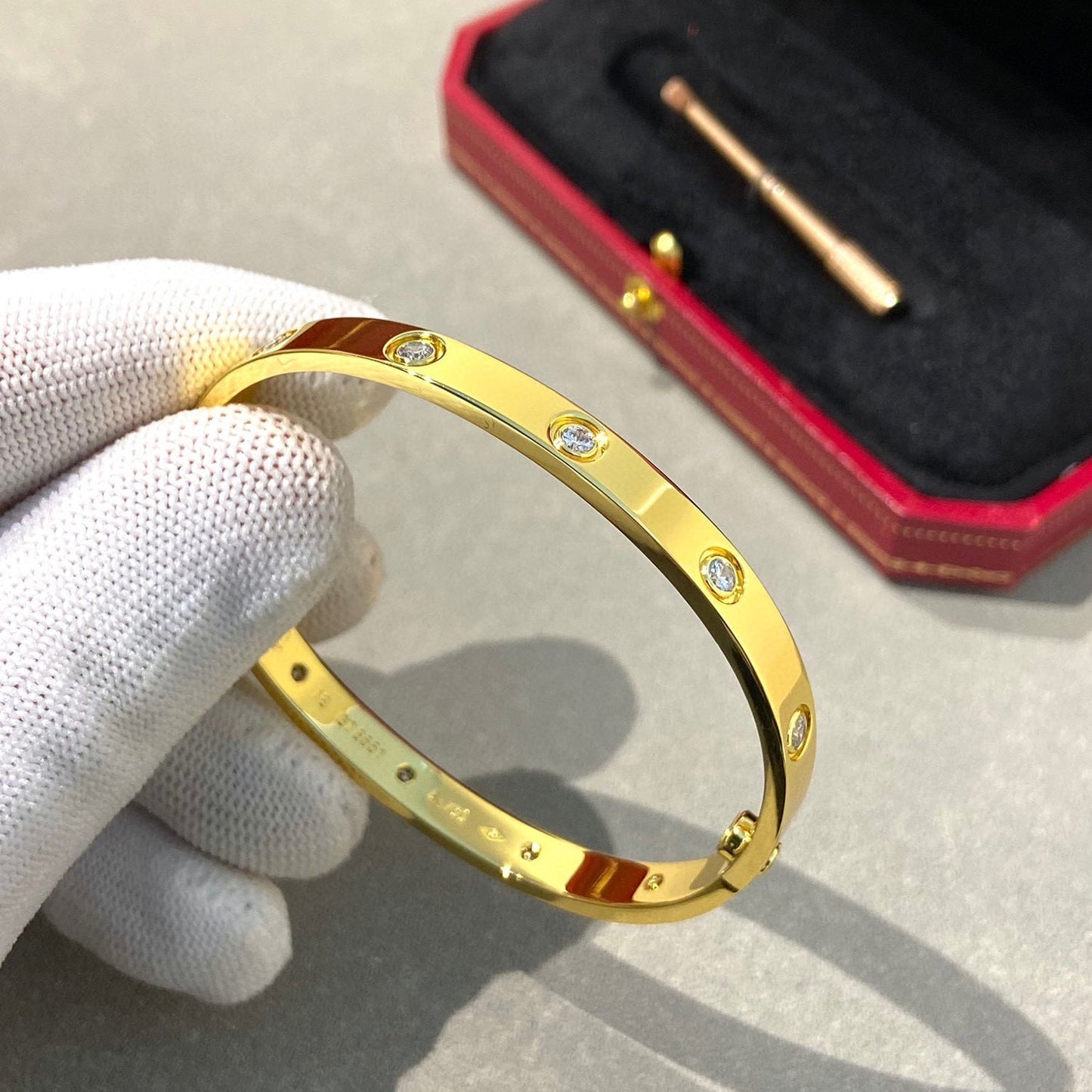 [Baslove]ラブブレスレット 6.1mm 10ダイヤモンド