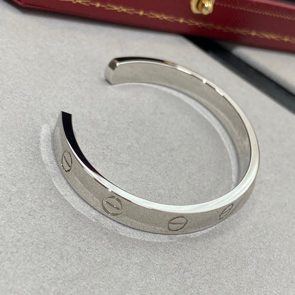 [Baslove]ラブブレスレット 6.1mm 1ダイヤモンド オープンカフ