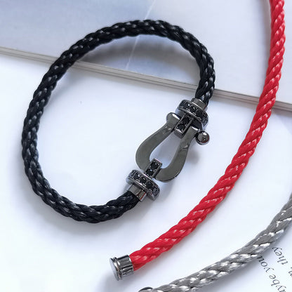 [Baslove]FORCE GROSSE REIHE HUFEISEN SCHWARZES SAMURAI-ARMBAND