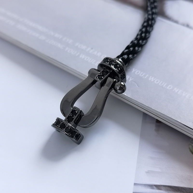 [Baslove]FORCE GROSSE REIHE HUFEISEN SCHWARZES SAMURAI-ARMBAND