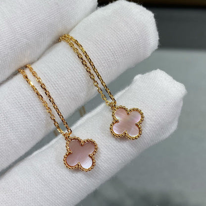 [Baslove]CLOVER 15MM ROSA PERLMUTT EINZELNE BLUMENKETTE