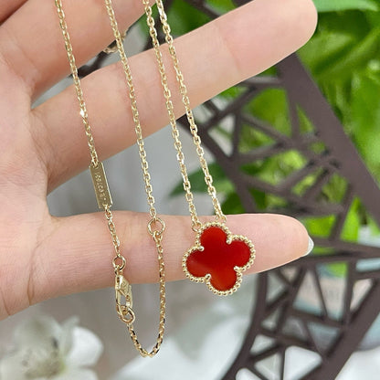 [Baslove] KLEEBLATT 15MM KARNEOL EINZELNE BLUMENKETTE