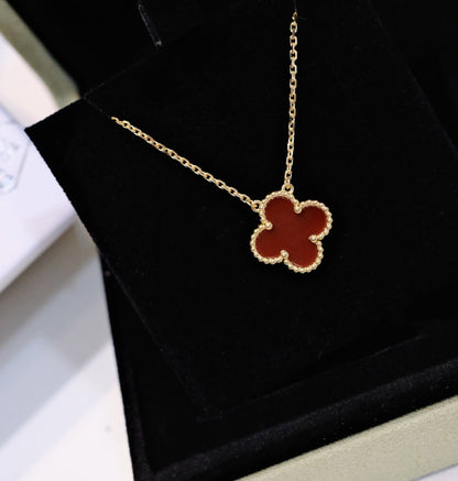 [Baslove] KLEEBLATT 15MM KARNEOL EINZELNE BLUMENKETTE