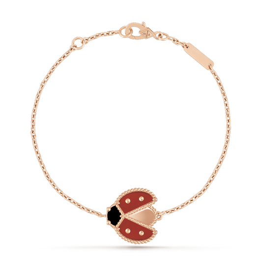 [Baslove]Armband mit Glücksfeder-Motiv, Roségold, 1