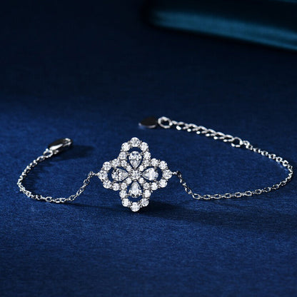 [Violet JW]LOOP BRACELET FULL MOTIF DIAMOND 16MM SILVE