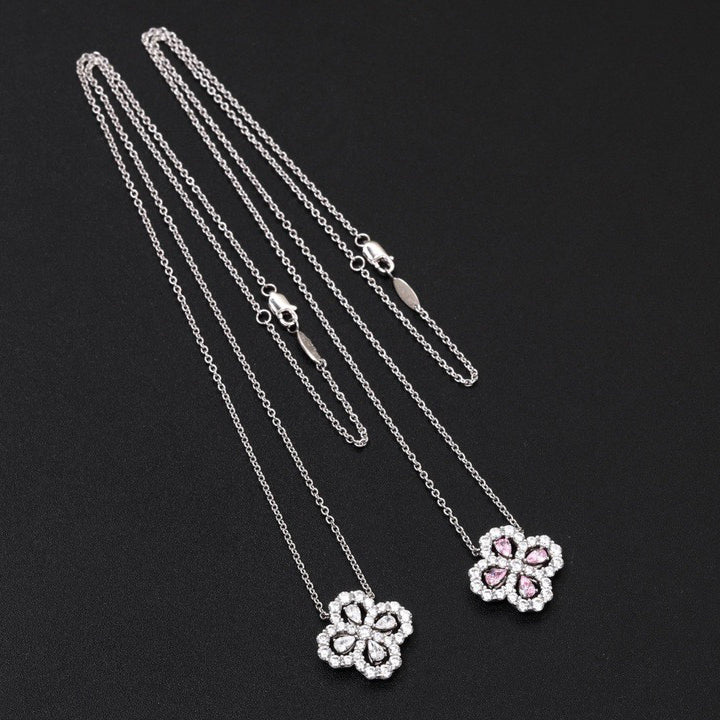 [Baslove]ループネックレス フルモチーフ ダイヤモンド 16mm マルチカラー