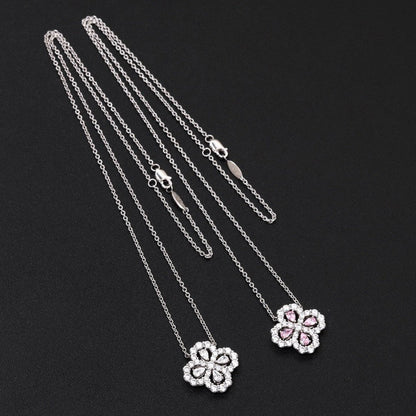 [Baslove]ループネックレス フルモチーフ ダイヤモンド 16mm マルチカラー