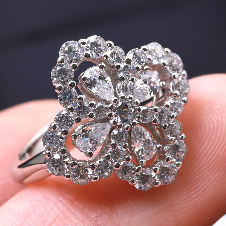 [Baslove]LOOP RING VOLLMOTIV DIAMANT 16MM SILBER