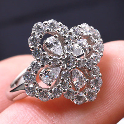 [Baslove]LOOP RING VOLLMOTIV DIAMANT 16MM SILBER
