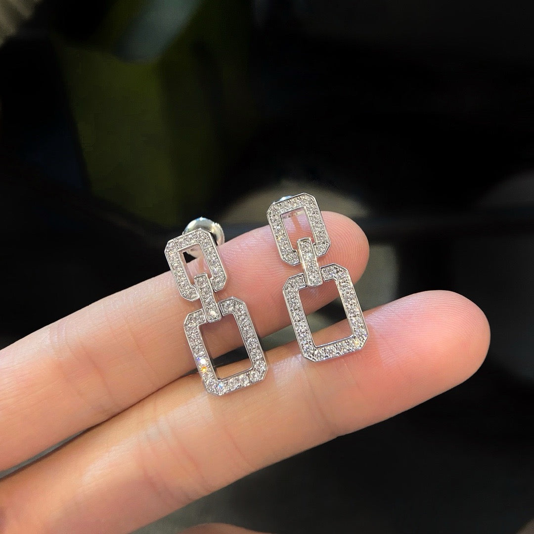 [Baslove]LINKS MITTLERE OHRRINGE DIAMANT