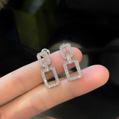 [Baslove]LINKS MITTLERE OHRRINGE DIAMANT
