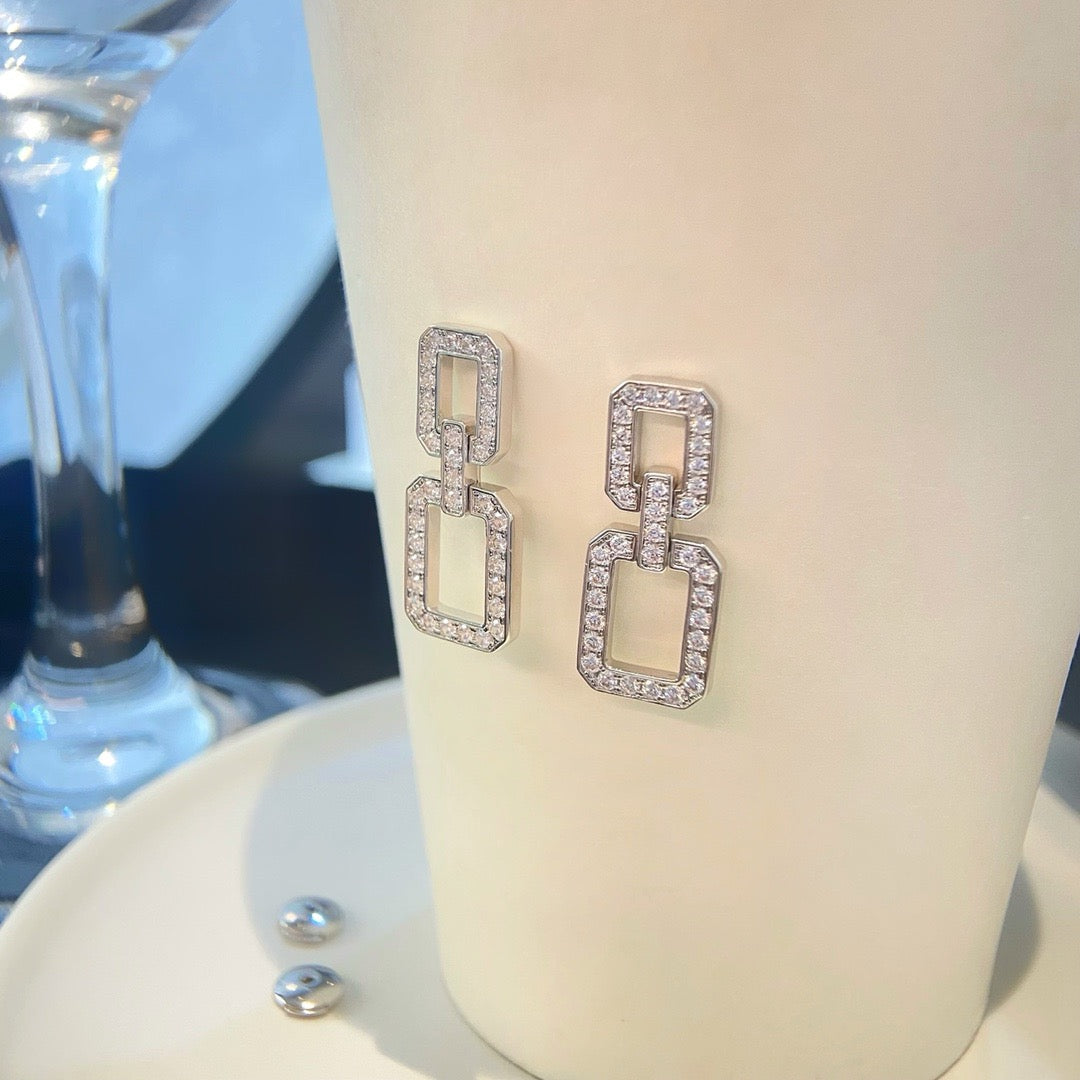 [Baslove]LINKS MITTLERE OHRRINGE DIAMANT