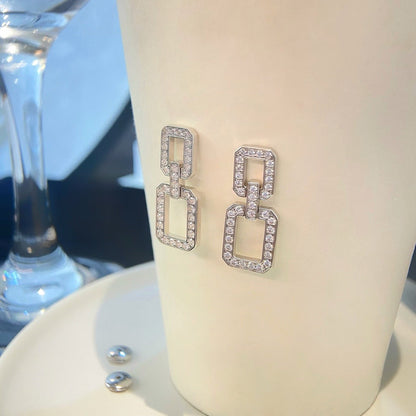 [Baslove]LINKS MITTLERE OHRRINGE DIAMANT