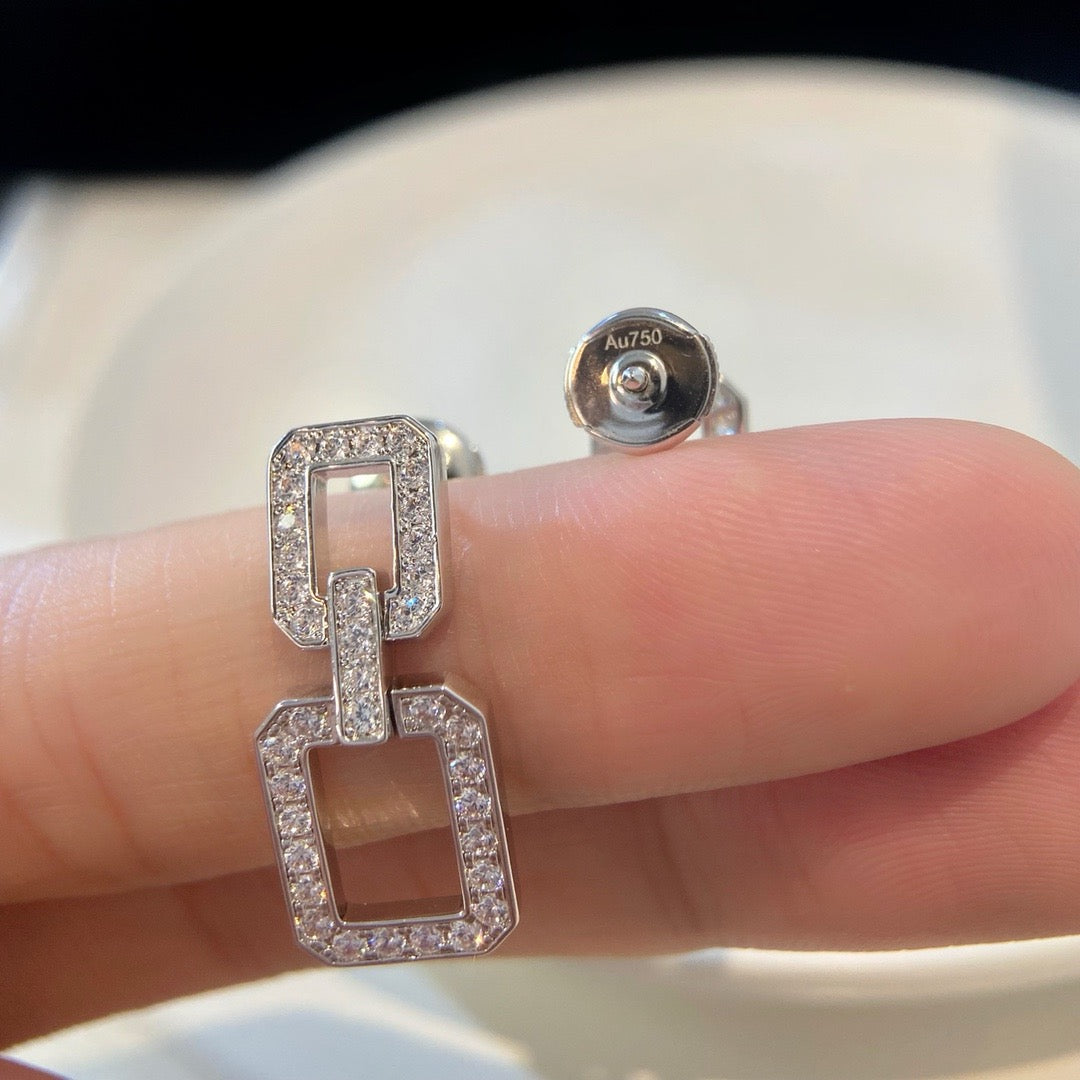 [Baslove]LINKS MITTLERE OHRRINGE DIAMANT