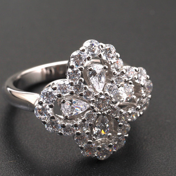 [Baslove]LOOP RING VOLLMOTIV DIAMANT 16MM SILBER