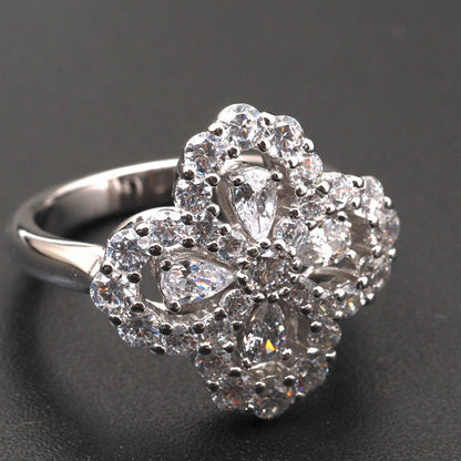 [Baslove]LOOP RING VOLLMOTIV DIAMANT 16MM SILBER