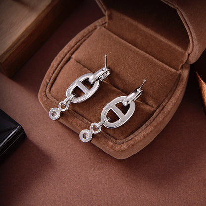 [Baslove]HM CHAINE DIAMANT OHRRINGE