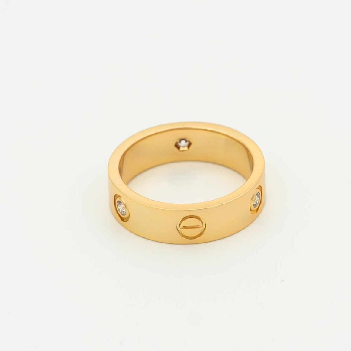 [Baslove] LIEBESRING 5,5 MM 3 DIAMANTEN ROSGOLD