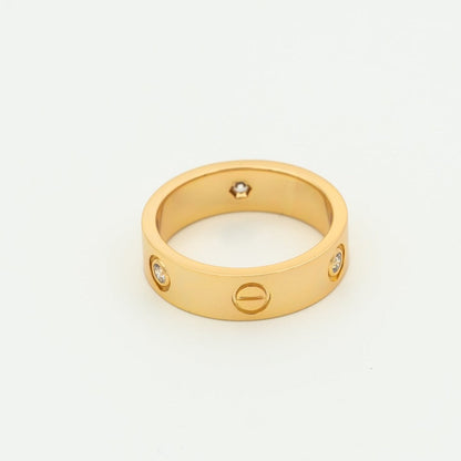 [Baslove] LIEBESRING 5,5 MM 3 DIAMANTEN ROSGOLD