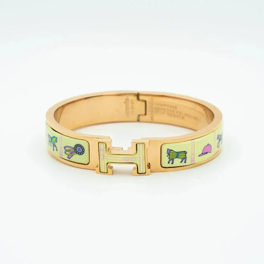 [Baslove]H ROSA GOLD ARMBAND CREME KERAMIK