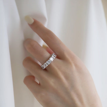 [Violet JW]Elegant Princess Cut Tennis Ring
