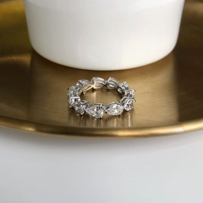 [Violet JW]Exquisite Pear Cut Tennis Ring