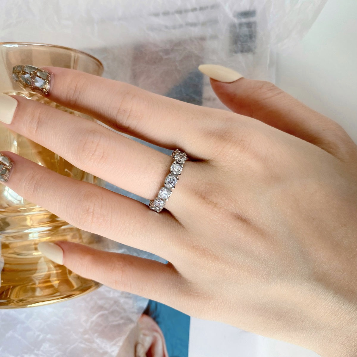 [Violet JW]Eternity Round Cut Tennis Ring
