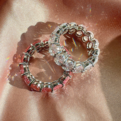 [Violet JW]Dainty Elongated Cushion Cut Tennis Ring