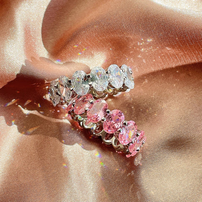 [Violet JW]Dainty Elongated Cushion Cut Tennis Ring