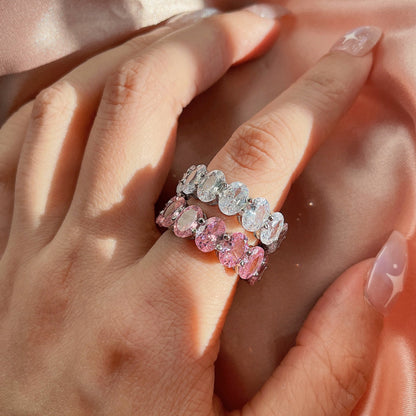 [Violet JW]Dainty Elongated Cushion Cut Tennis Ring