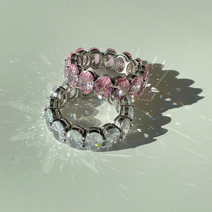 [Violet JW]Dainty Elongated Cushion Cut Tennis Ring