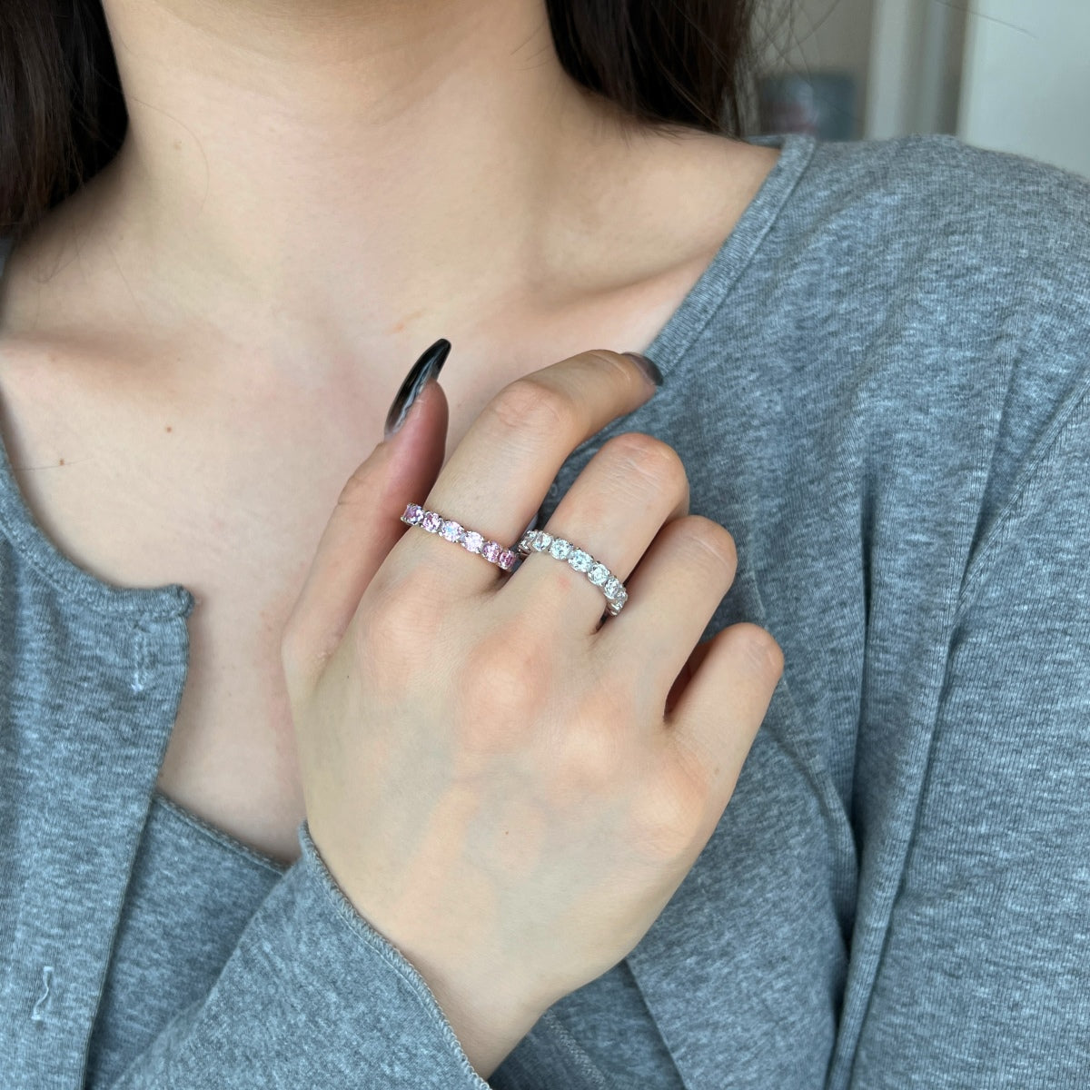 [Violet JW]Eternity Round Cut Tennis Ring