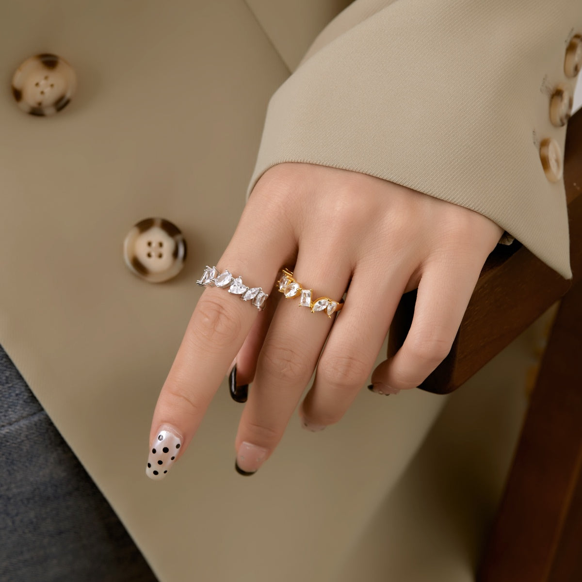 [Violet JW]Delicate Multi Cut Ring