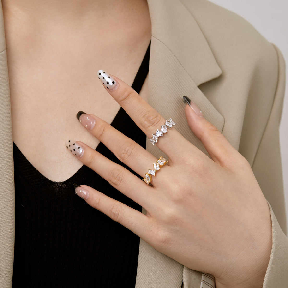 [Violet JW]Delicate Multi Cut Ring