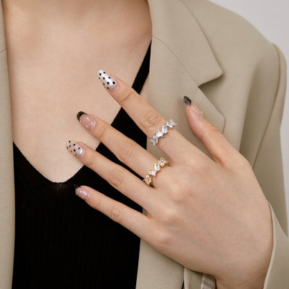 [Violet JW]Delicate Multi Cut Ring