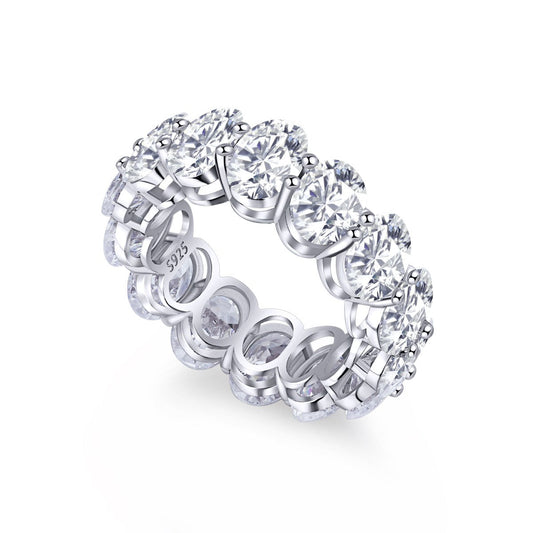 [Violet JW]Dainty Elongated Cushion Cut Tennis Ring