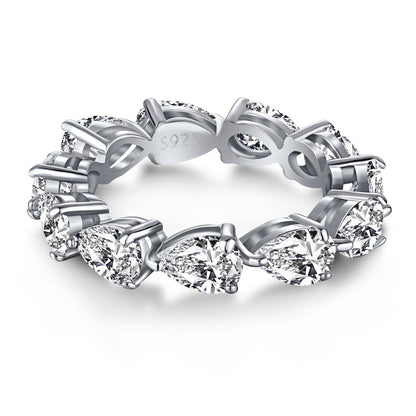 [Violet JW]Exquisite Pear Cut Tennis Ring