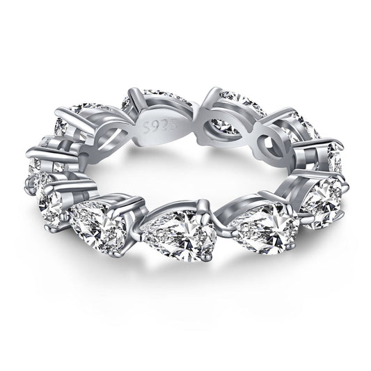 [Violet JW]Exquisite Pear Cut Tennis Ring