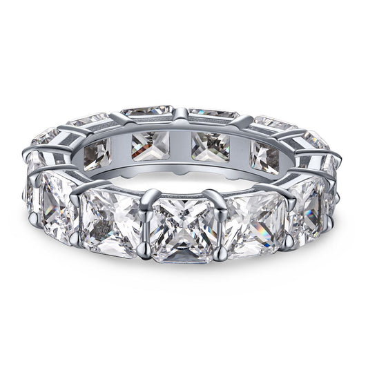 [Violet JW]Elegant Princess Cut Tennis Ring