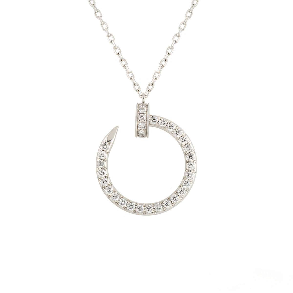 [Baslove]JUSTE HALSKETTE SILBER DIAMANTEN 