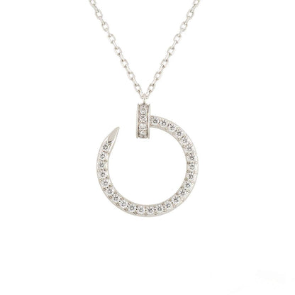 [Baslove]JUSTE HALSKETTE SILBER DIAMANTEN 