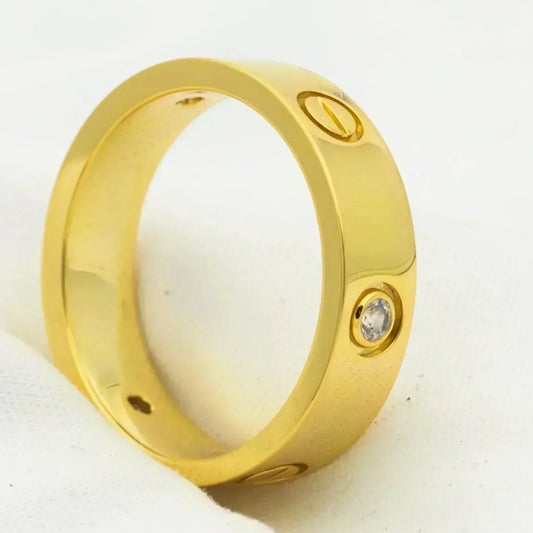 [Baslove] LIEBESRING 5,5 MM 3 DIAMANTEN GOLD