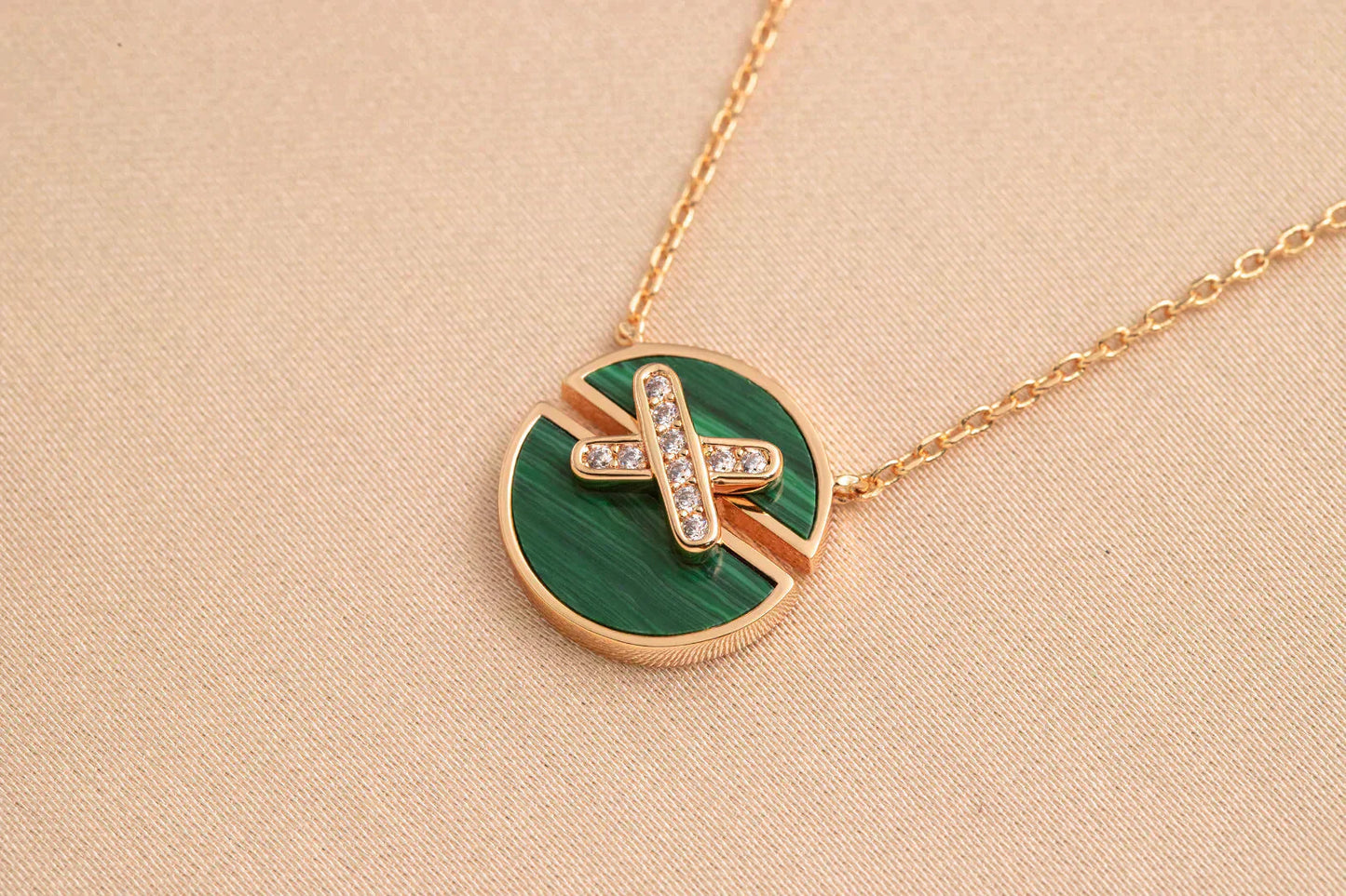 [Baslove]JEUX DE ROSÉGOLD DIAMANT-HALSKETTE
