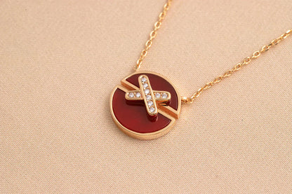 [Baslove]JEUX DE ROSÉGOLD DIAMANT-HALSKETTE