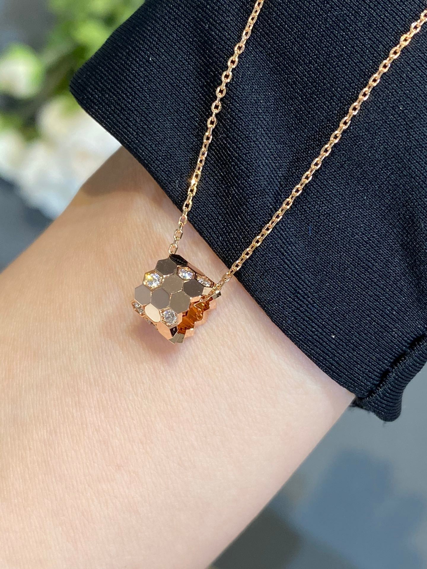 [Baslove] BIENENLIEBE DIAMANT HALSKETTE