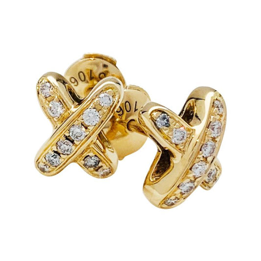 [Baslove]JEUX DE GOLD DIAMANT OHRRINGE