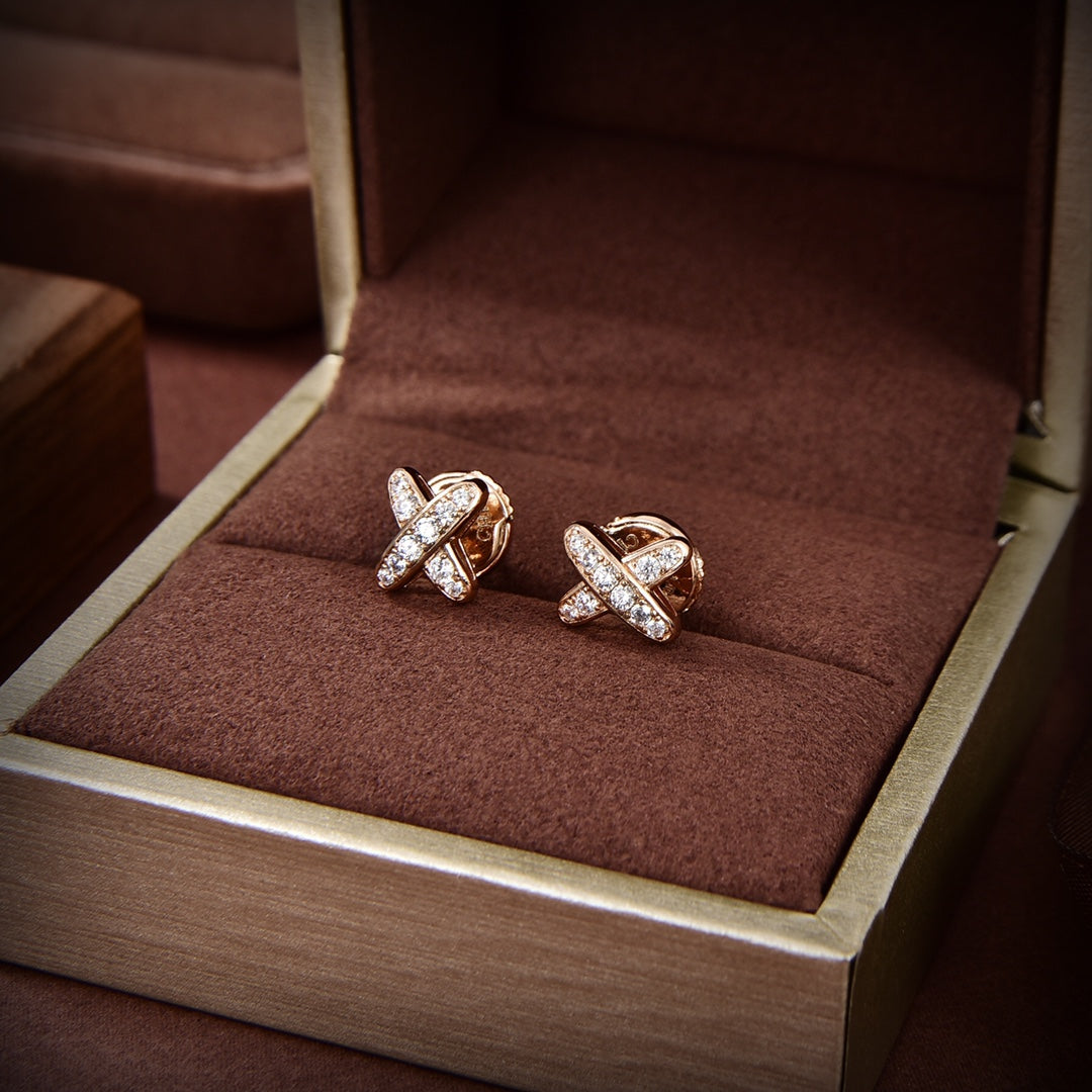 [Baslove]JEUX DE GOLD DIAMANT OHRRINGE