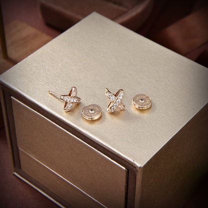 [Baslove]JEUX DE GOLD DIAMANT OHRRINGE