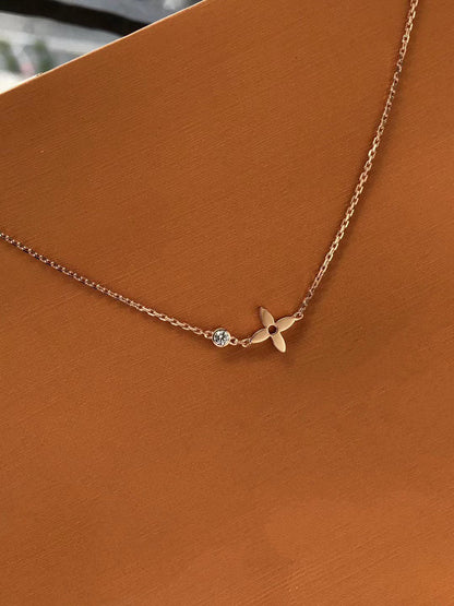 [Baslove]BLOSSOM ANHÄNGER ROSGOLD UND DIAMANT