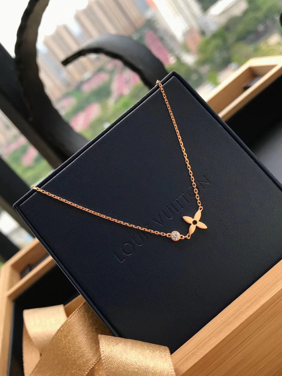 [Baslove]BLOSSOM ANHÄNGER ROSGOLD UND DIAMANT